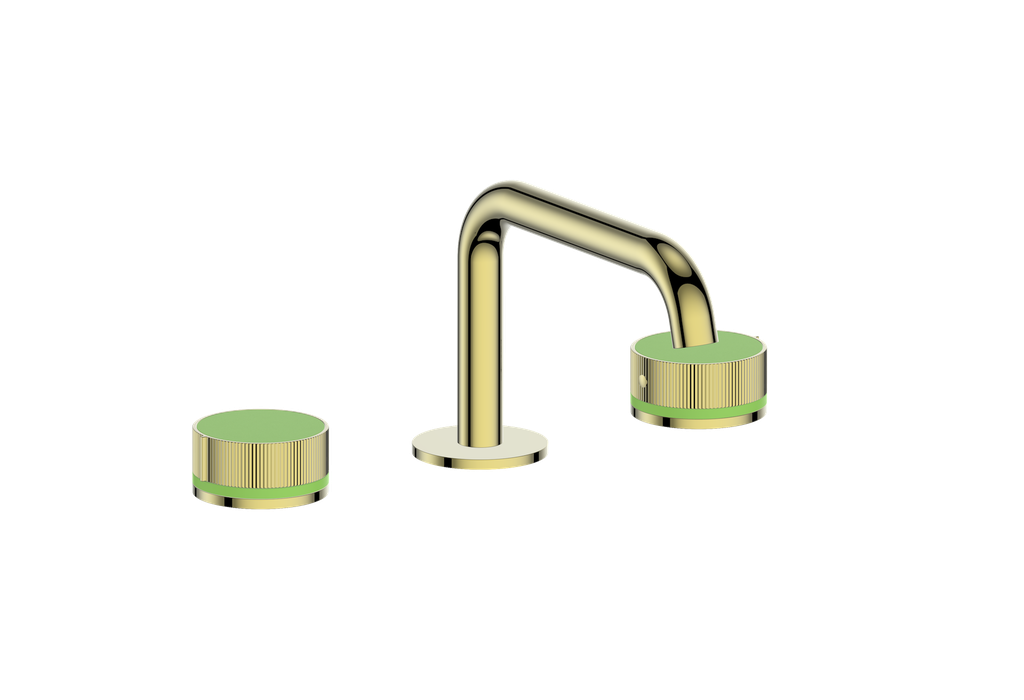 Vogt Mond 8" C.C. Lavatory Faucet With Pop-Up Drain Angular Spout in Gold