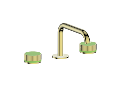 Vogt Mond 8" C.C. Lavatory Faucet With Pop-Up Drain Angular Spout in Gold