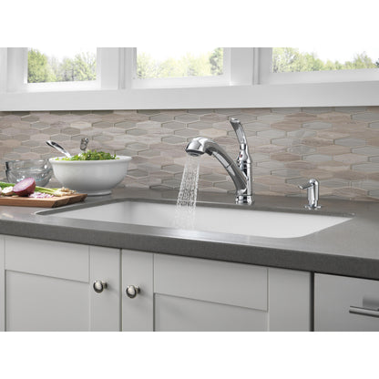 Delta Principals Single Handle Pull-Out Kitchen Faucet