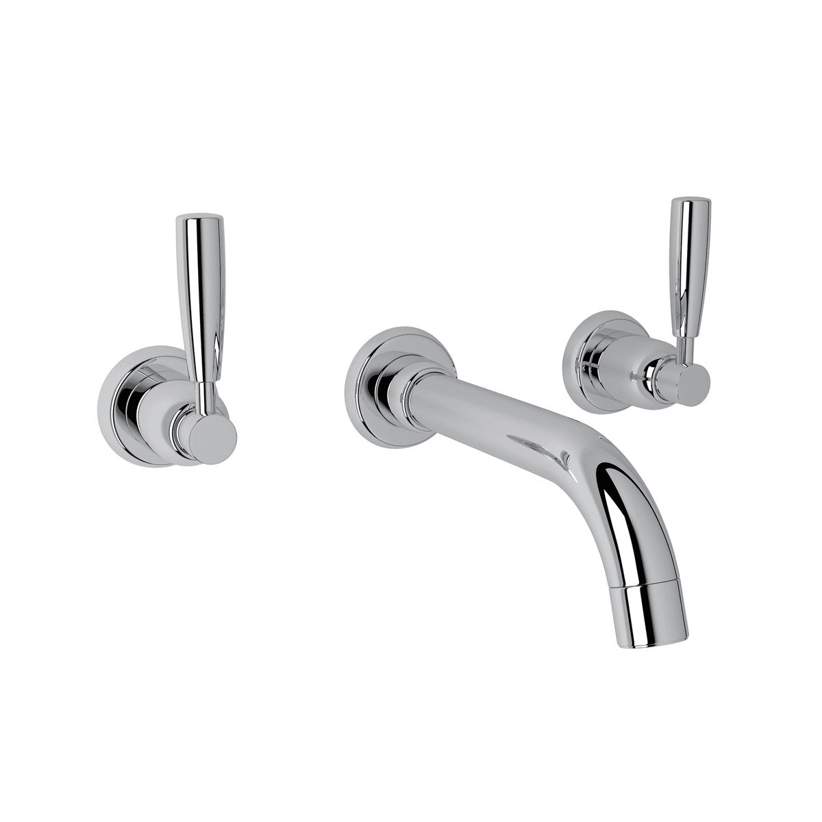 Perrin & Rowe Holborn Wall Mount Widespread Bathroom Faucet Lever Handle