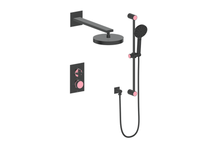 Vogt Mond 2-Way Thermostatic Shower System Trim Only, Matte Black
