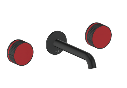 Vogt Mond 8" C.C. Wall-Mount Lavatory Faucet in Matte Black, With Rough-In