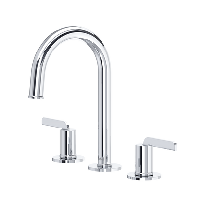Riobel Authentica Widespread Lavatory Faucet With C-Spout & Push Drain 1.2 GPM