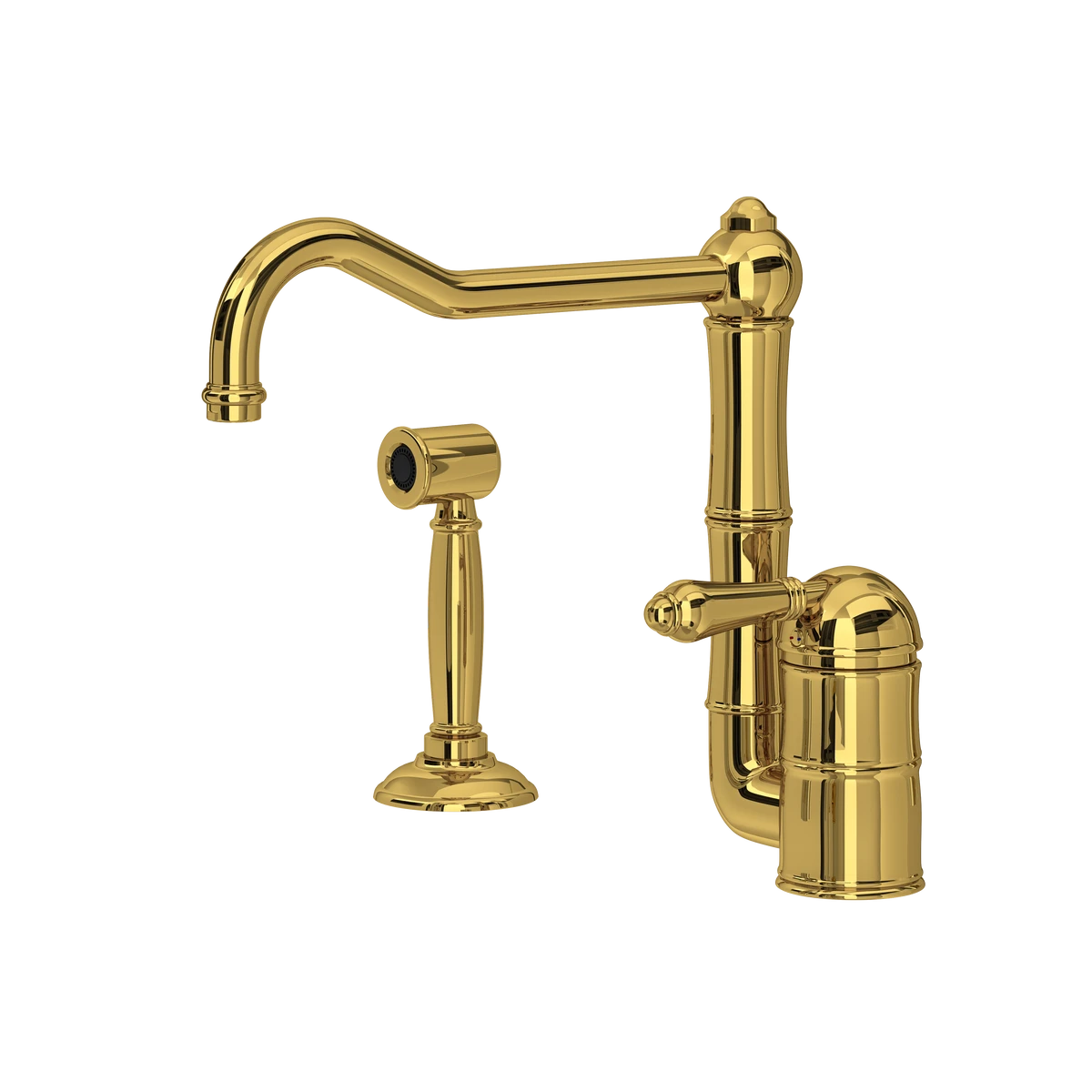 Rohl Acqui Kitchen Faucet With Side Spray, Lever Handles - A3608LMWS-2