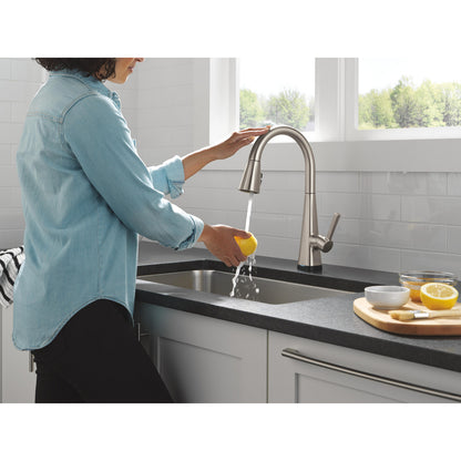 Robinet de cuisine Delta Lenta Touchless avec douchette extractible