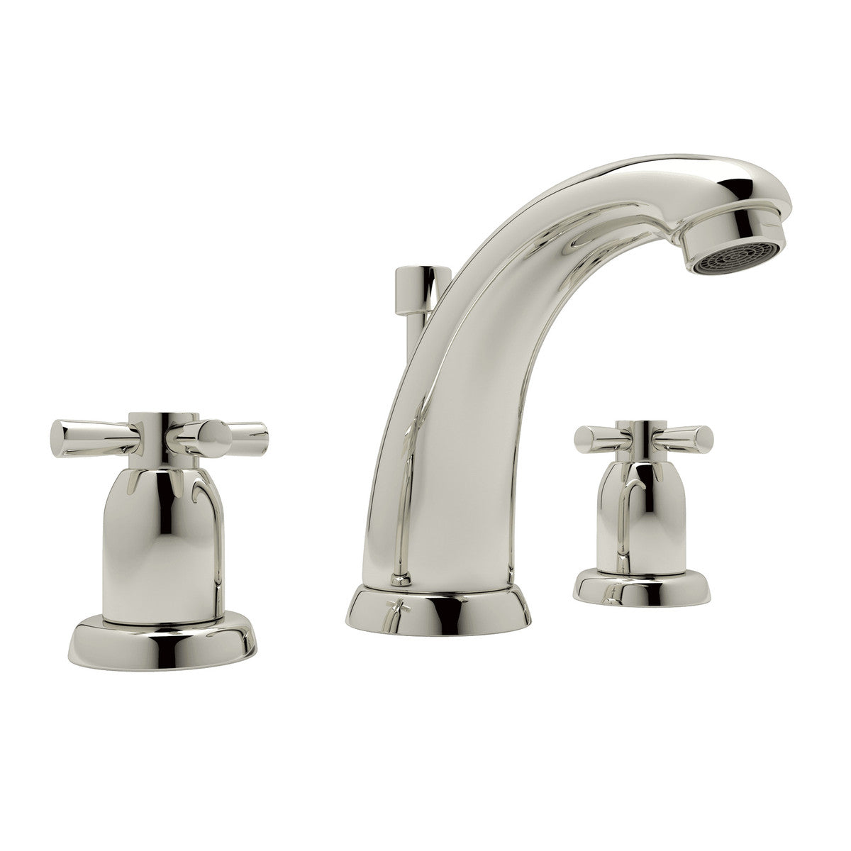 Perrin & Rowe Holborn High Neck Widespread Bathroom Faucet Cross Handle