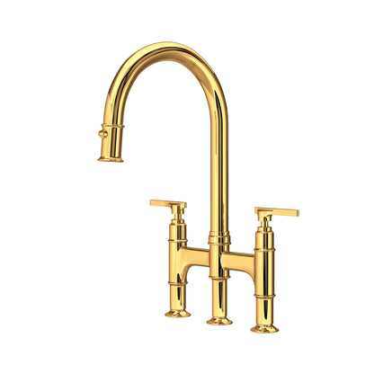 Perrin & Rowe Southbank Pull-Down Bridge Kitchen Faucet Dual Spray 1.8 GPM