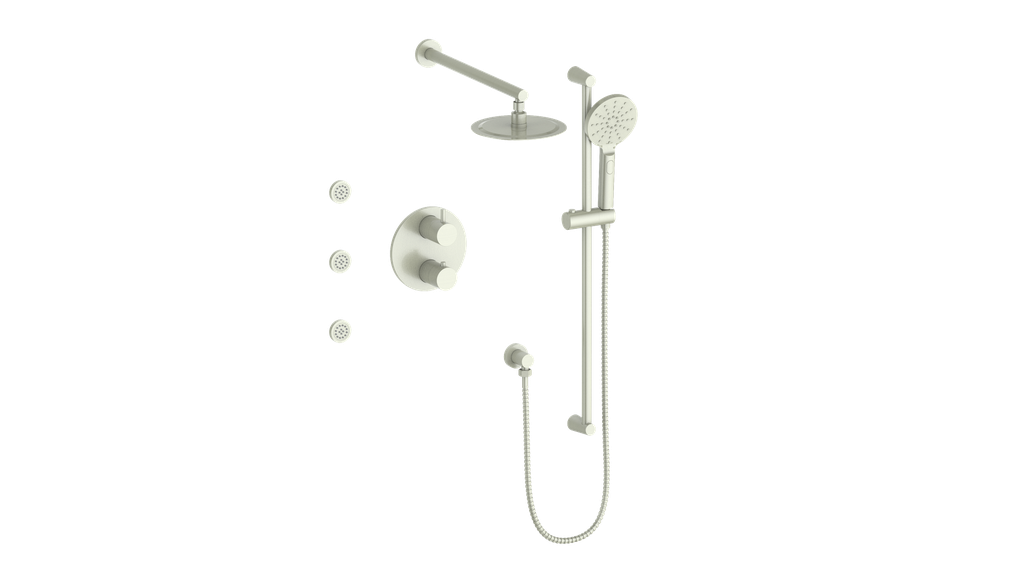 Vogt Wörgl 3-Way Thermostatic Shower System With Body Jets & Rough-In Valve - SET.WL.320.810