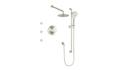 Vogt Wörgl 3-Way Thermostatic Shower System With Body Jets & Rough-In Valve - SET.WL.320.810
