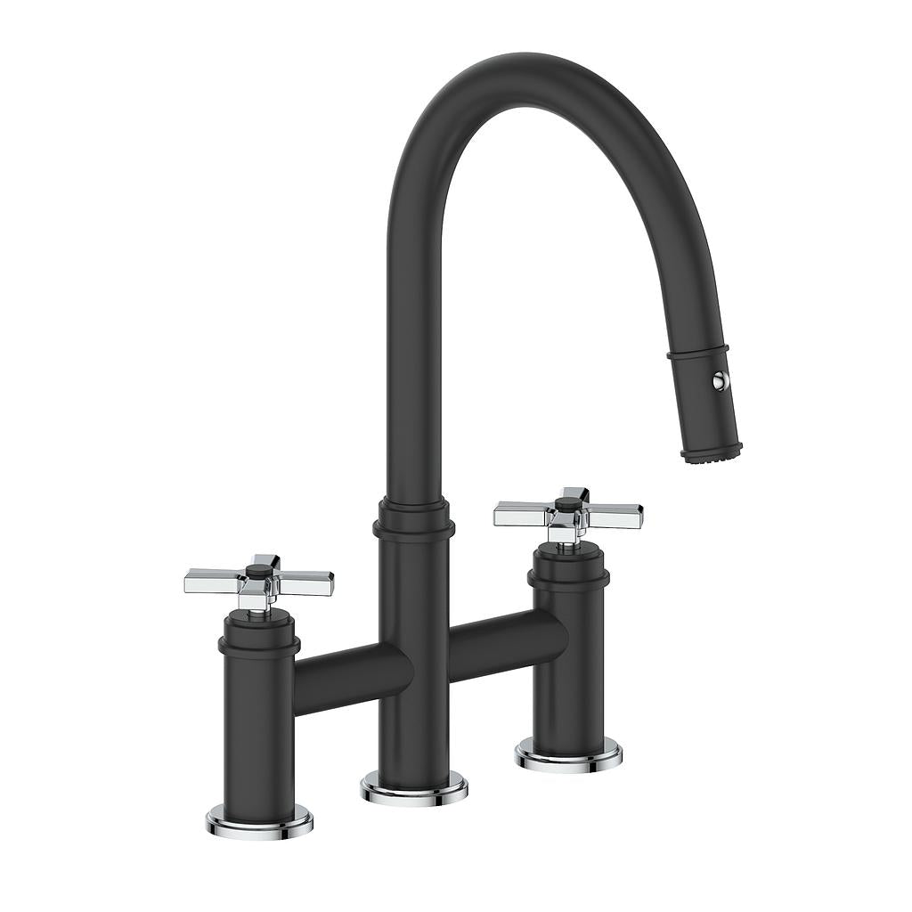 Vogt Zehn Bridge Kitchen Faucet, KF.17ZN.1412 With 4-Spoke Handle