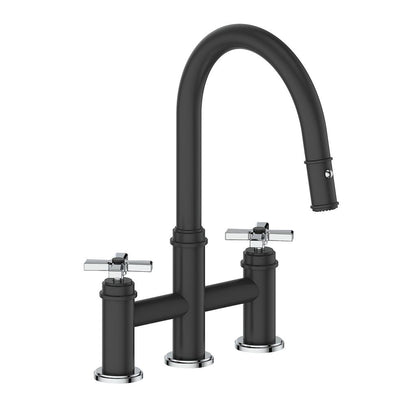 Vogt Zehn Bridge Kitchen Faucet, KF.17ZN.1412 With 4-Spoke Handle