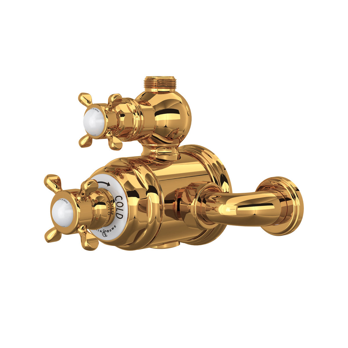 Perrin & Rowe Edwardian 3/4" Exposed Therm Valve With Volume & Temperature Control Cross Handle