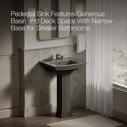 Kohler Archer 24" Rectangular Pedestal Bathroom Sink