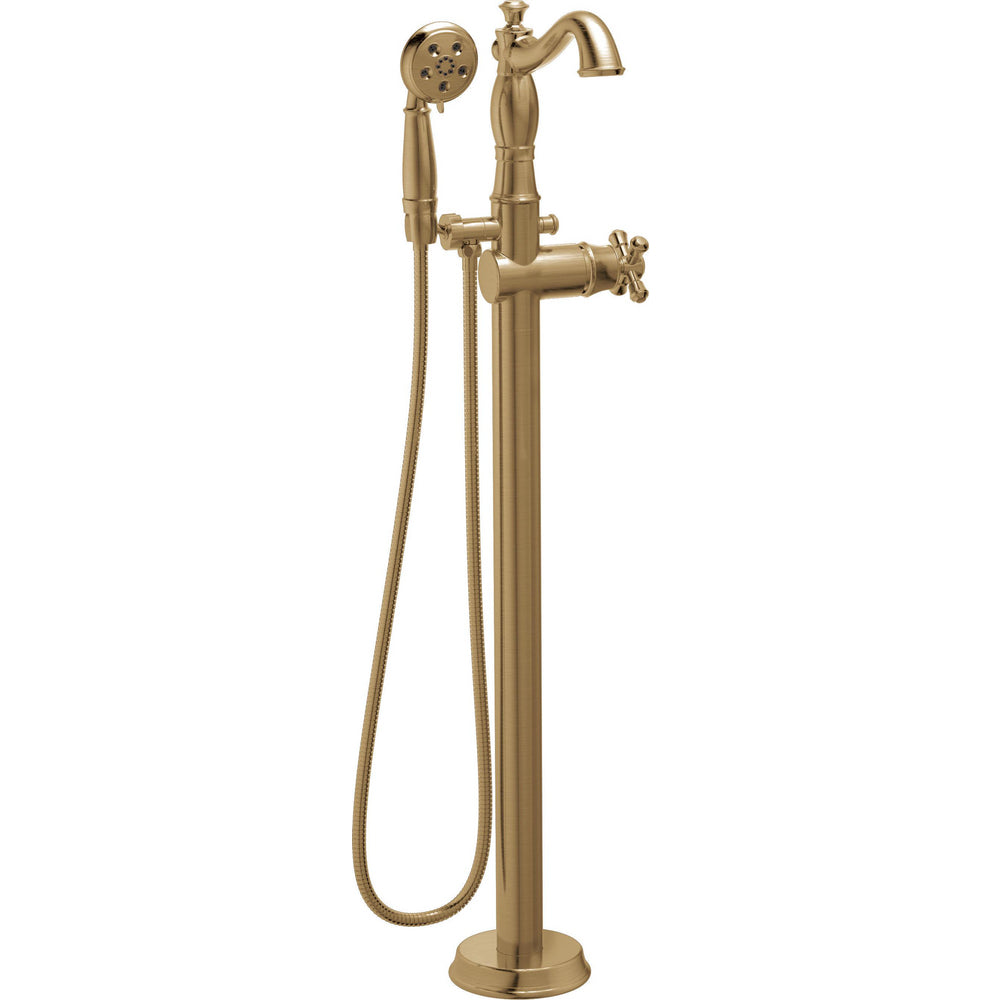 Delta T4797 Cassidy Floor Mount Tub Filler Trim with Hand Shower - Less Handle