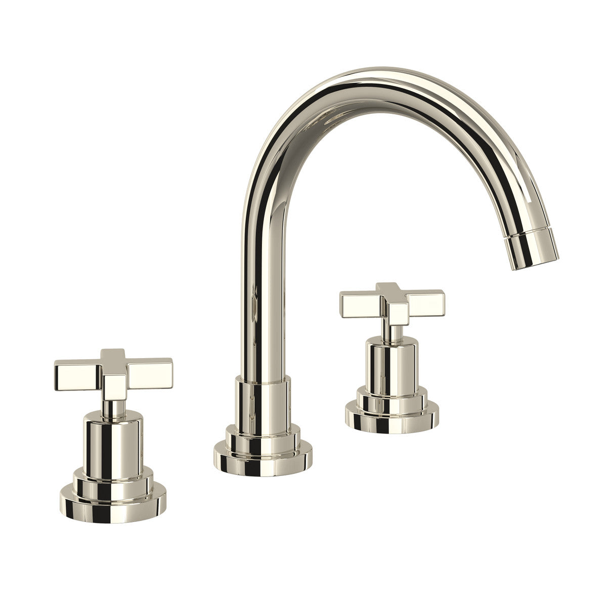 Rohl Lombardia Widespread Lavatory Faucet With C-Spout & Cross Handles - A2228XM-2