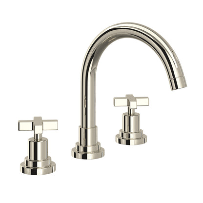 Rohl Lombardia Widespread Lavatory Faucet With C-Spout & Cross Handles - A2228XM-2