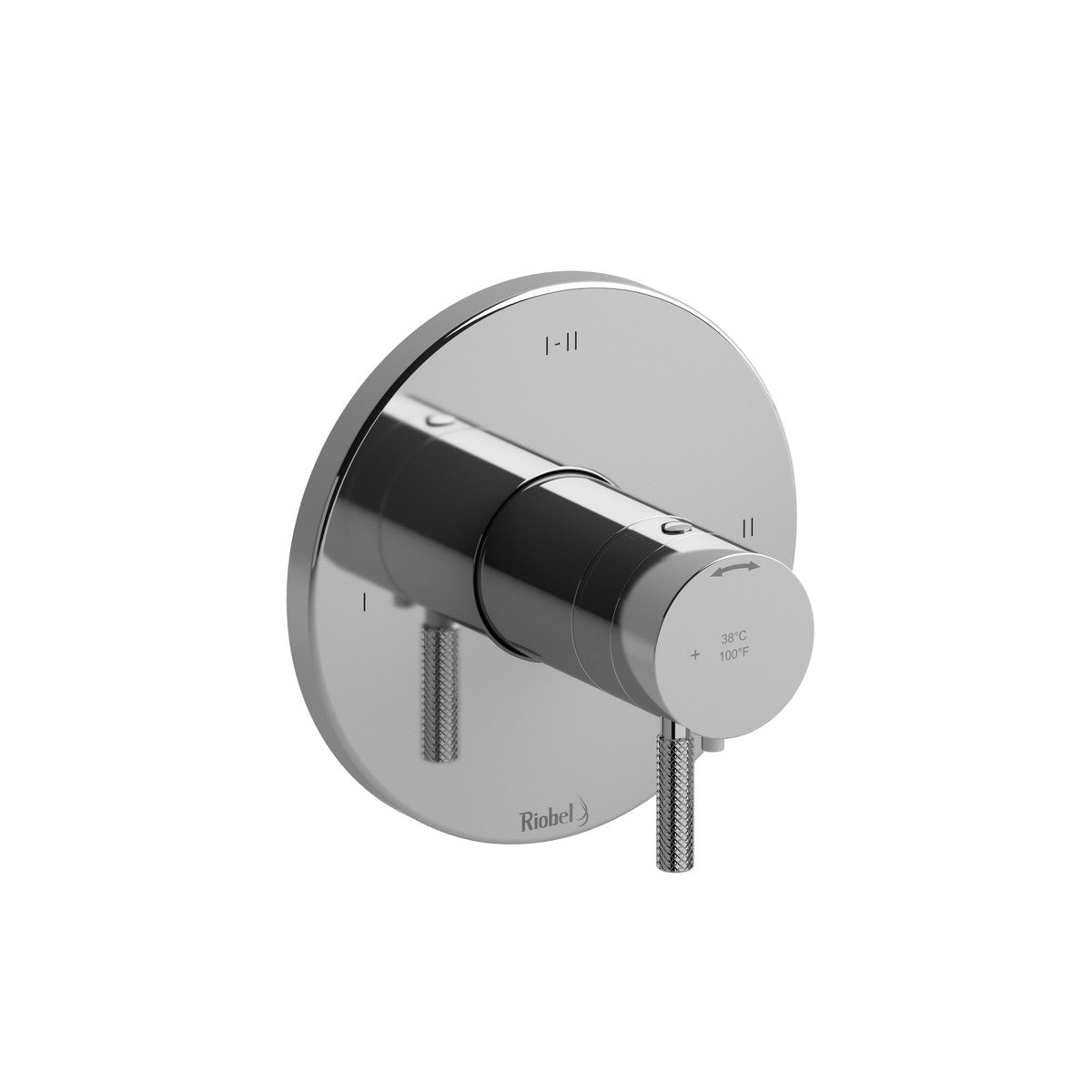 Riobel Riu 1/2" Thermostatic & Pressure Balance Trim With Up To 3 Functions, Knurled Handles