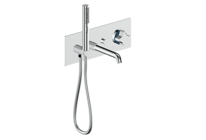 Vogt Mond Wall Mount Tub Filler Complete With Rough-In Valve In Polished Chrome