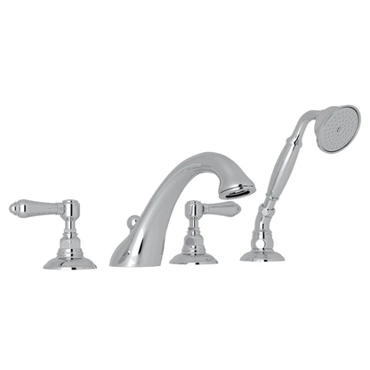 Rohl Acqui 4-Hole Deck Mount Tub Filler With Lever Handles - A1464LM