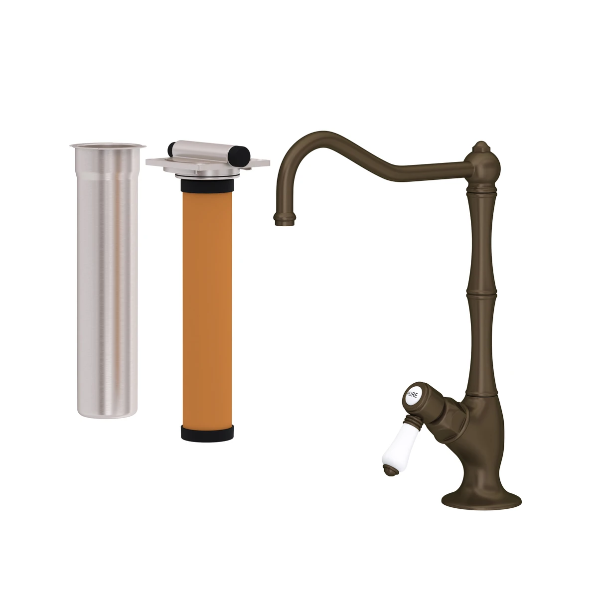 Rohl Acqui Filter Kitchen Faucet Kit Porcelain Lever Handles - AKIT1435LP-2
