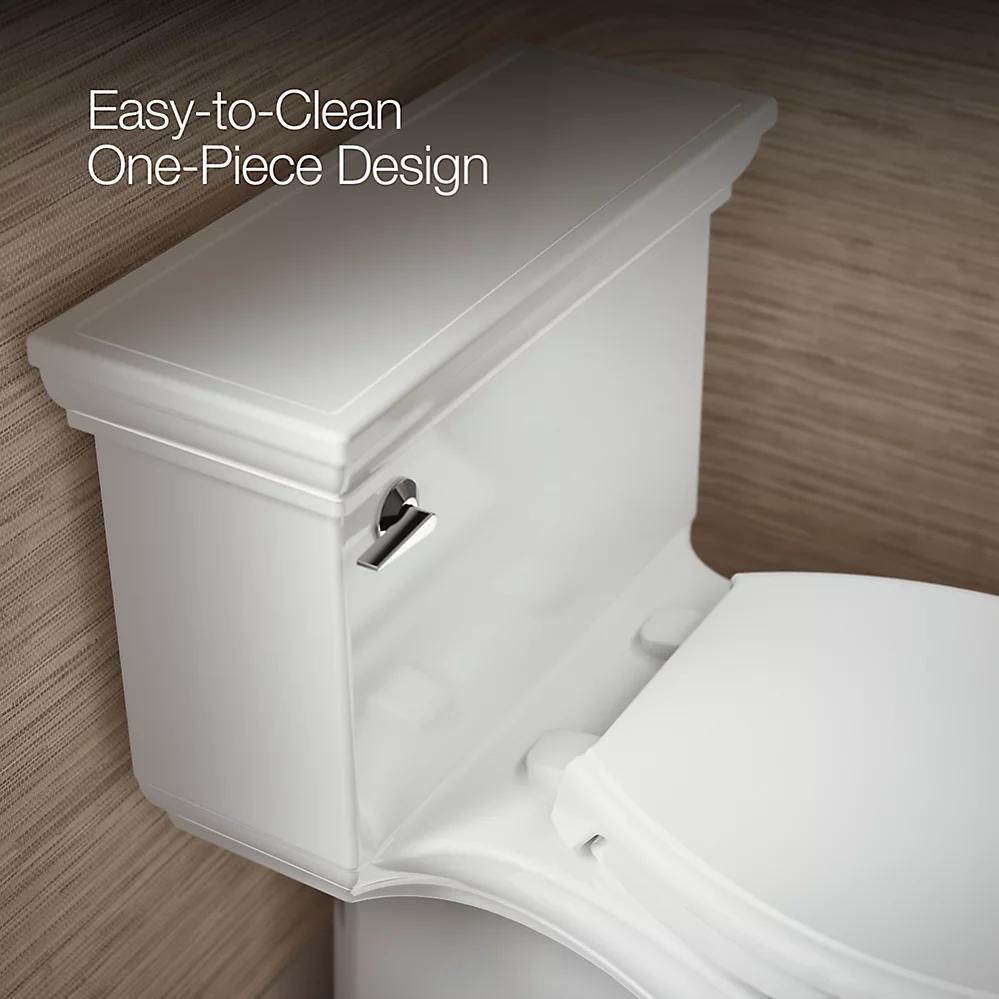Kohler Memoirs Stately One-Piece Compact Elongated Toilet With Skirted Trapway, 1.28 GPF