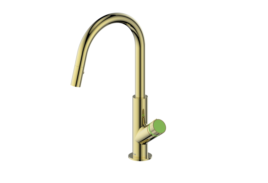 Vogt Mond 16" Kitchen Faucet in Brushed Gold, KF.16M1.1504.BG