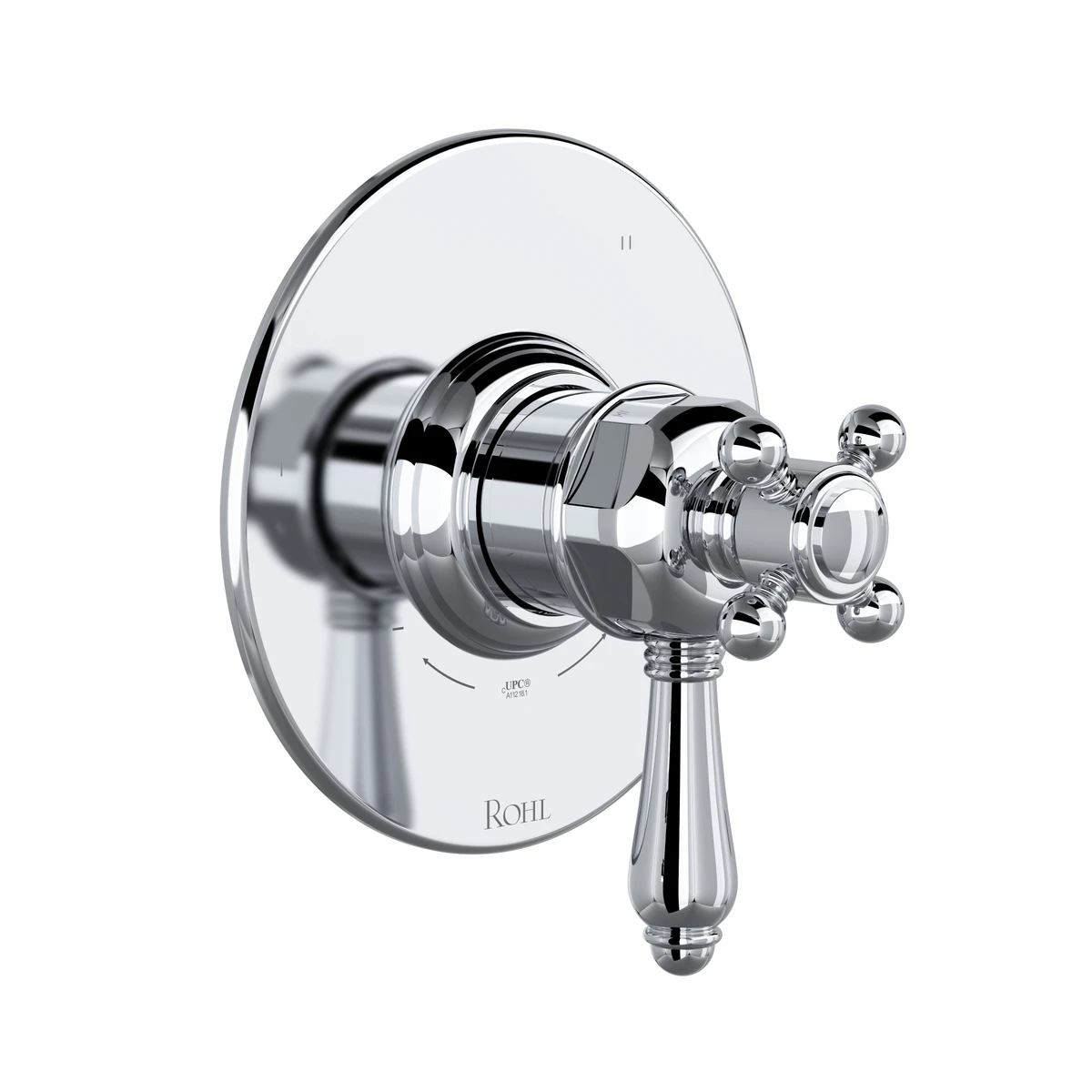 Rohl Acqui 1/2" Therm & Pressure Balance Trim With 3 Functions (No Share), Lever Handle - TTD47W1LM