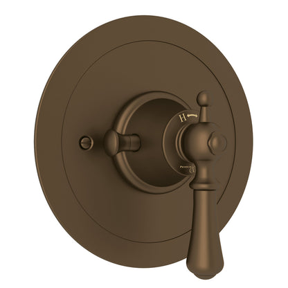 Perrin & Rowe Georgian Era 3/4" Round Thermostatic Trim Without Volume Control, Lever Handle