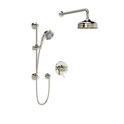 Rohl Acqui Kit de douche 323 garniture seulement avec poignées à levier en porcelaine - TKIT323AQLP