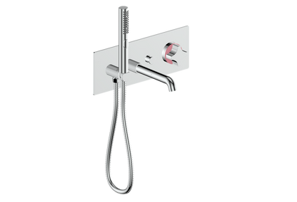 Vogt Mond Wall Mount Tub Filler Complete With Rough-In Valve In Polished Chrome