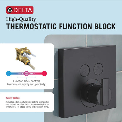 Delta SelectChoice Ara Angular Modern Push-Button Shower Trim - T37T267