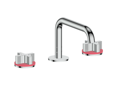 Vogt Mond 8" C.C. Lavatory Faucet With Pop-Up Drain Angular Spout in Chrome