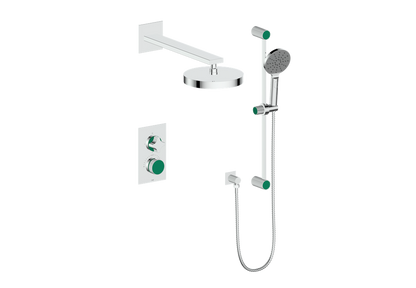 Vogt Mond 2-Way Thermostatic Shower System With Rough-In Valve, Polished Chrome