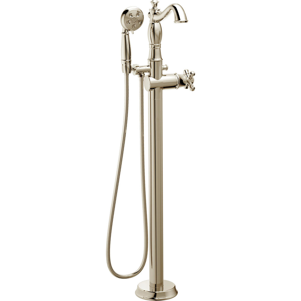 Delta T4797 Cassidy Floor Mount Tub Filler Trim with Hand Shower - Less Handle