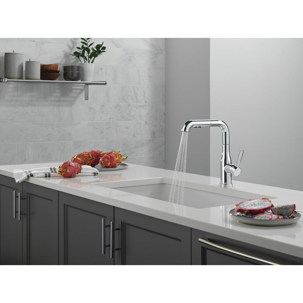 Delta Almari Single Handle Pull-Out Kitchen Faucet