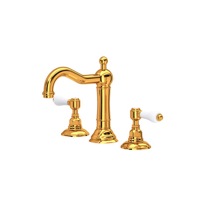 Rohl Acqui Widespread Lavatory Faucet Porcelain Lever Handles - A1409LP