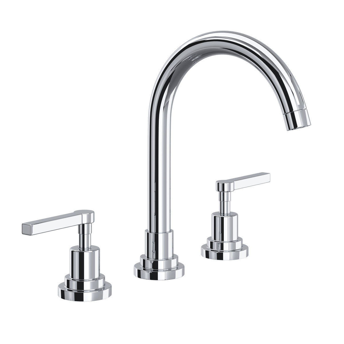 Rohl Lombardia Widespread Lavatory Faucet With C-Spout & Lever Handles - A2208LM-2