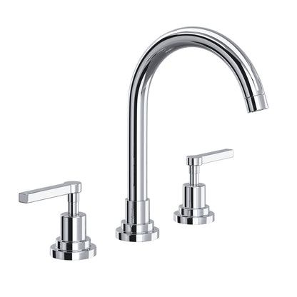 Rohl Lombardia Widespread Lavatory Faucet With C-Spout & Lever Handles - A2208LM-2
