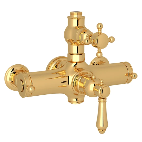 Rohl Acqui Exposed Therm Valve With Volume And Temperature Control, Cross Handles - A4917XM
