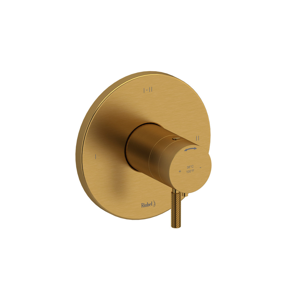 Riobel Riu 1/2" Thermostatic & Pressure Balance Trim With Up To 3 Functions, Knurled Handles