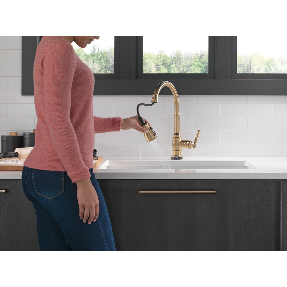 Delta Broderick Single Handle Pull-Down Kitchen Faucet With Touch2O Technology - 9190T