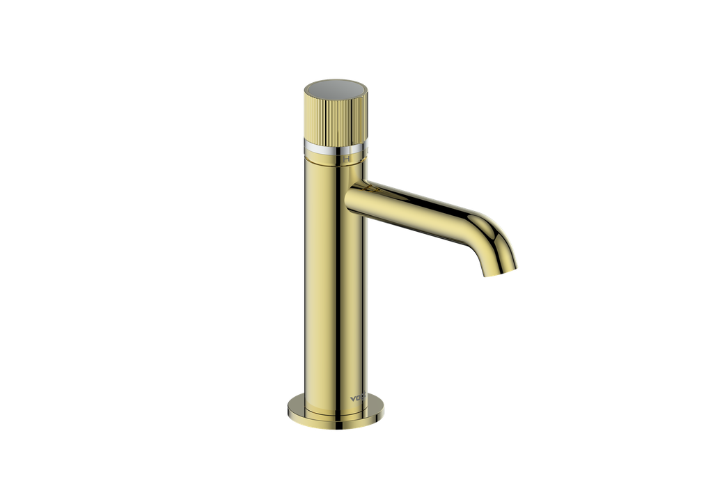 Vogt Mond Single Hole Lavatory Faucet with Pop-Up Drain - Brushed Gold