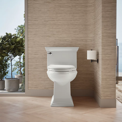 Kohler Memoirs Stately One-Piece Compact Elongated Toilet With Skirted Trapway, 1.28 GPF