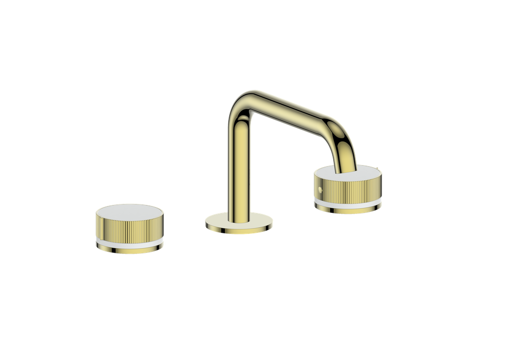Vogt Mond 8" C.C. Lavatory Faucet With Pop-Up Drain Angular Spout in Gold