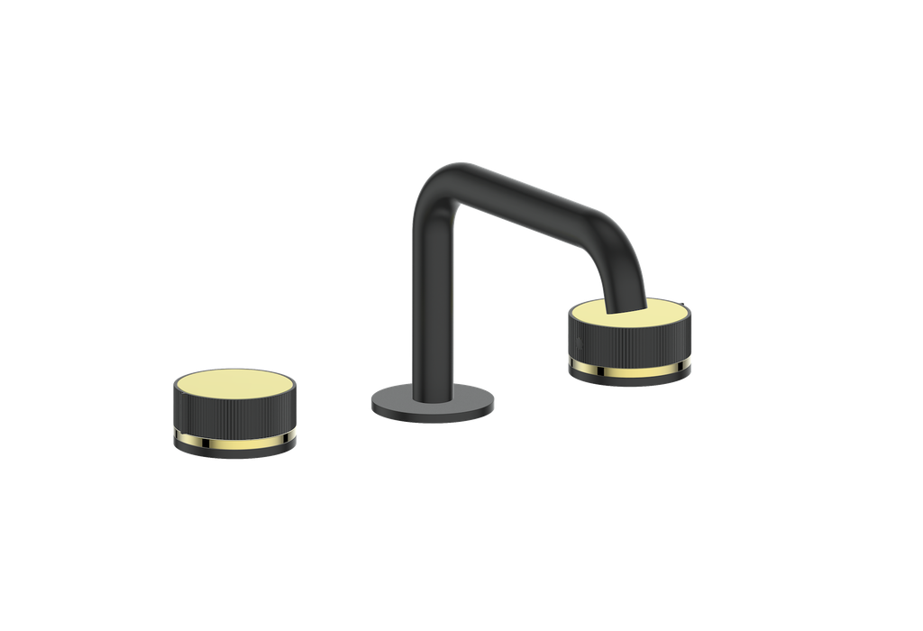 Vogt Mond 8" C.C. Lavatory Faucet With Pop-Up Drain Angular Spout in Black