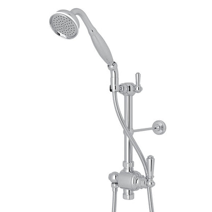 Perrin & Rowe Riser Diverter, Handshower, Handshower Holder, Hose And 8" Thermostatic Outlet, U.5373NLS-APC