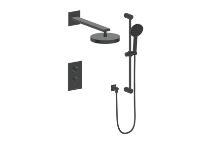 Vogt Mond 2-Way Thermostatic Shower System Trim Only, Matte Black