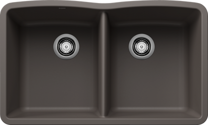 Blanco Diamond U 2 Double Bowl Silgranit Undermount Kitchen Sink