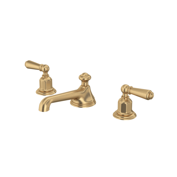 Perrin & Rowe Edwardian Widespread Lavatory Faucet With Low Spout, Lever Handle