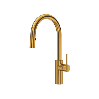 Riobel Lateral Pull-Down Kitchen Faucet With C-Spout Dual Spray 1.8 GPM